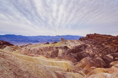 Photo for Cloudy sky over Zabriskie point in Death Valley national park - Royalty Free Image