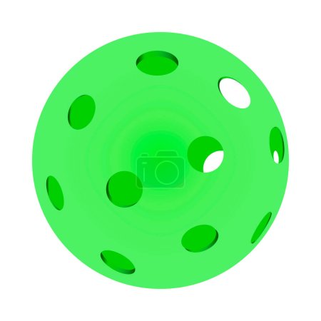 Pickle bola vector plano diseño verde