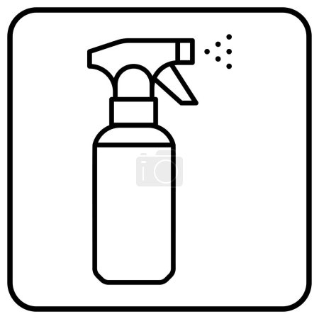 Spray bottle vector icon for app or website button