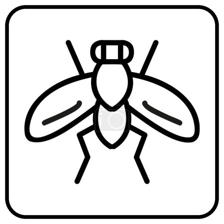 Illustration for Insects on car vector icon for webb or app button - Royalty Free Image