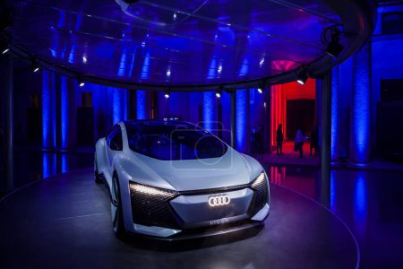 Photo for MILAN, ITALY - APRIL 16 2018: Audi city lab event. New models are presented during the design week in Milan. - Royalty Free Image