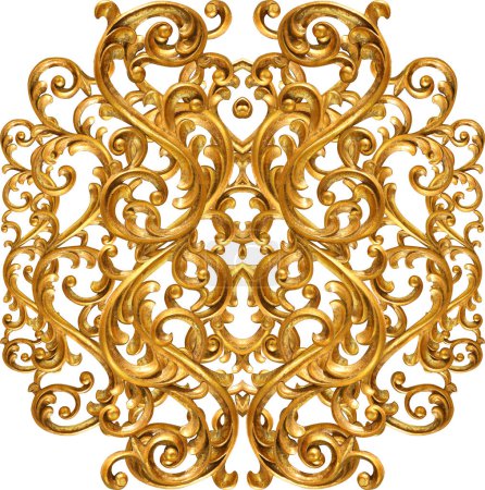 Photo for Golden baroque and  ornament elements - Royalty Free Image