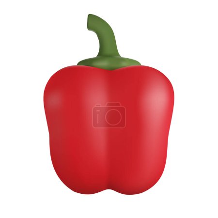 Illustration for Bell Pepper 3D Vector Realistic Illustration - Royalty Free Image
