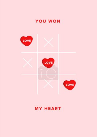 you won my heart valentines day card
