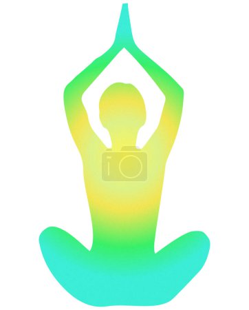 Téléchargez les photos : Yoga pose illustration on white background. - en image libre de droit