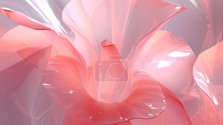 Photo for Beautiful glossy abstract pink 3d background illustration - Royalty Free Image