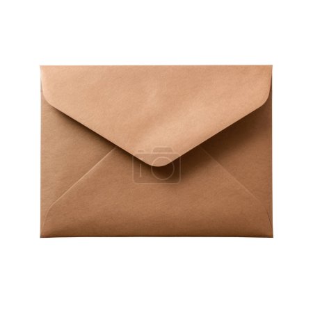 Téléchargez les photos : Enveloppe en papier brun sur fond blanc - en image libre de droit