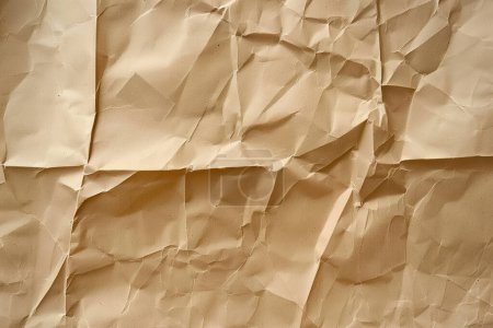 Photo for Brown crumpled paper texture - Royalty Free Image