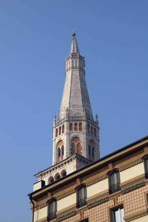 Photo for Tower of Ghirlandina, Modena, Emilia-Romagna, Italy, Unesco world heritage - Royalty Free Image