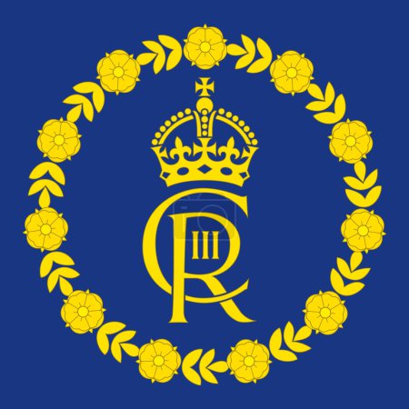 King Charles Third personal flag, United Kingdom, vector illustration