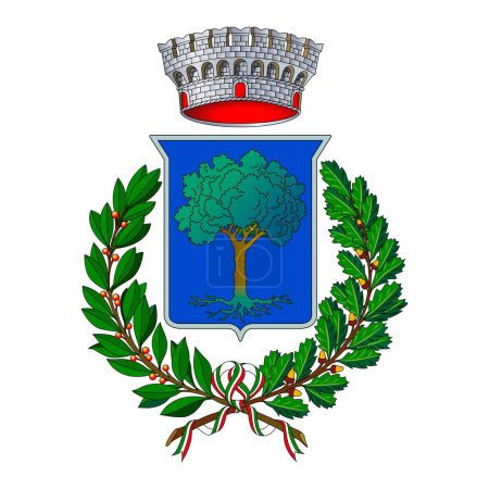 Escudo de la ciudad de Formigine, provincia de Módena, Emilia-Romaña, Italia, ilustración vectorial
