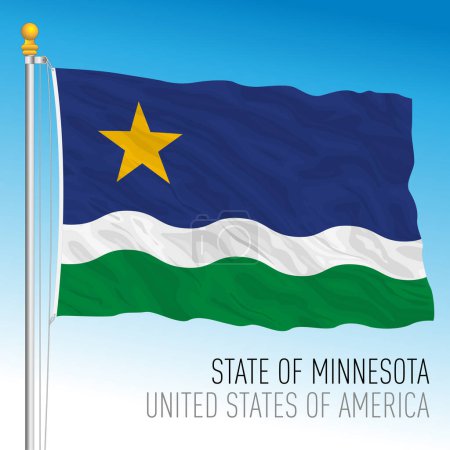 Illustration for New proposed flag for the state of Minnesota, pennant, United States of America, vector illustration - Royalty Free Image