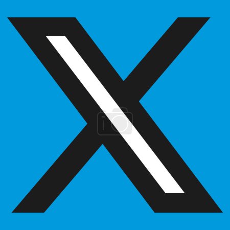 Ilustración de Estados Unidos, 26 de julio de 2023, nueva marca de logotipo Twitter con nuevos gráficos en forma de X, ilustración vectorial - Imagen libre de derechos