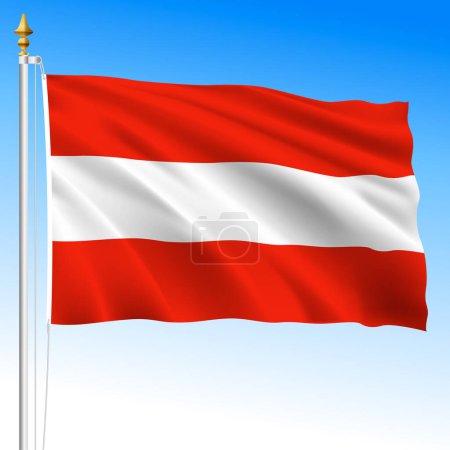 Téléchargez les illustrations : Autriche drapeau national officiel, République d'Autriche, Union européenne, illustration vectorielle - en licence libre de droit