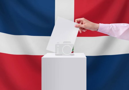 Wahlen, Dominikanische Republik. Wahlurne. Wahlkonzept.
