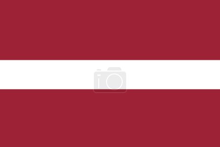 Ilustración de Bandera de Letonia aislada en colores oficiales y proporción correcta eps - Imagen libre de derechos