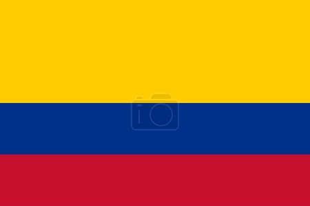 Ilustración de Bandera de Colombia en colores oficiales y proporción correcta eps - Imagen libre de derechos