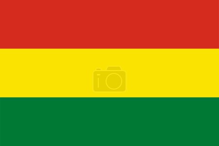 Téléchargez les illustrations : Drapeau de la Bolivie dans les couleurs officielles et proportion correctement eps - en licence libre de droit