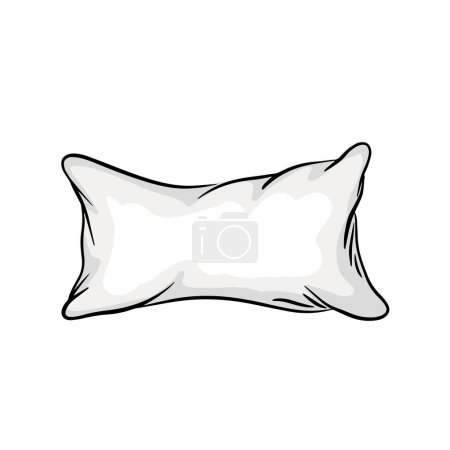 Ilustración del vector de almohada, símbolo cómodo dormir. Ilustración vectorial