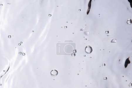 Photo for Underwater bubble texture on white background. Water with bubbles. Air bubbles underwater - Royalty Free Image
