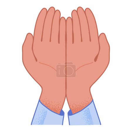 Illustration for Praying Hands vector illustration - Royalty Free Image