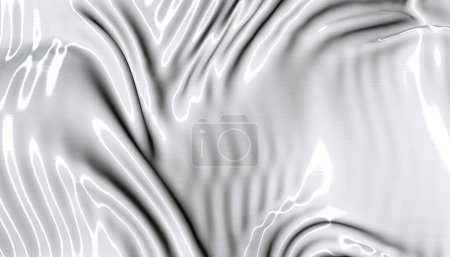 Foto de Representación 3D de textil, color blanco plateado. - Imagen libre de derechos