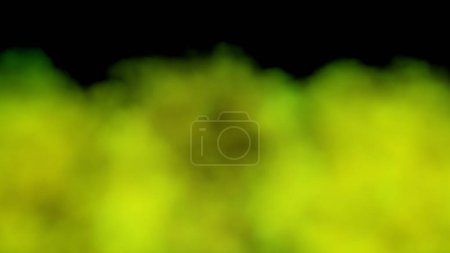 Foto de Yellow-green smoke on a black background. Green smoke background. Colored steam. Poisonous vapors. Clean air, science concept.  3D illustration. - Imagen libre de derechos