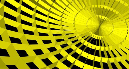 Foto de Geometric abstract 3D render. Colorful background in cartoon sketch style. Spinning pattern. - Imagen libre de derechos