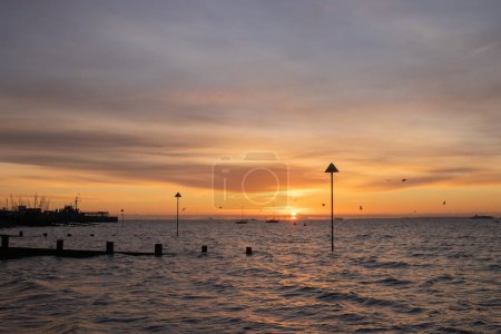 Sunrise at Leigh-on-Sea, near Southend-on-Sea, Essex, England, United Kingdom