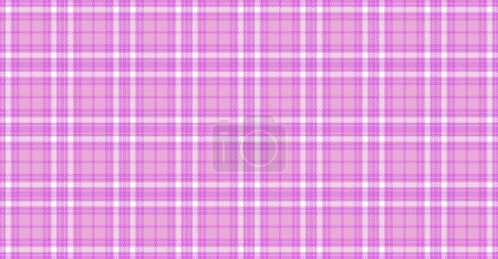 Illustration for Tartan check plaid texture seamless pattern in pink, blue, white Modern print in barbie ken style for fashion, home decor and stationary Scottish vichy texture Vector illustration. - Royalty Free Image