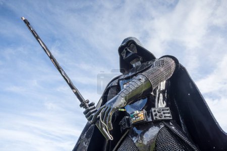 Photo for Darth Vader sculpture pictured at the Shropshire Sculpture Park on 21 October 2023 in Oswestry. - Royalty Free Image