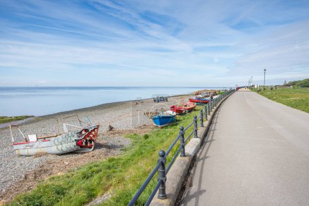 A multi image panorama of the promenade and shoreline at Lytham, Lancashire pictured on 5 May 2024.