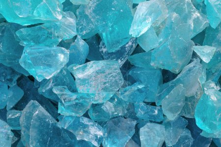 Photo for Background Decorative aquamarine crystal stone for decoration in landscape design. - Royalty Free Image