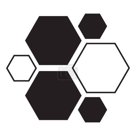 Illustration for Honeycomb vector icon design. Hexagon flat icon. - Royalty Free Image