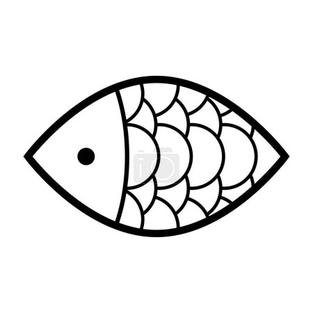 Abstract geometric fish vector icon design. Marine world flat icon.