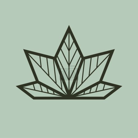 Illustration for Abtract leaf vector icon design. Nature logo element. - Royalty Free Image