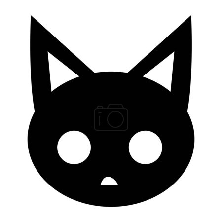 Illustration for Embrace the superstition with Halloween black cat icon  a purrfectly spooky addition to your mysterious designs - Royalty Free Image