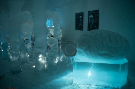 Kiruna, Suède - 23 février 2022, visite à l'hôtel Ice. Room Art inside the IceHotel à Kiruna, Suède.