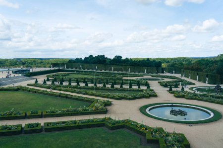 Photo for PARIS, FRANCE - Aug 05, 2023 The beautiful gardens at Versailles Castle in Paris. High quality photo - Royalty Free Image