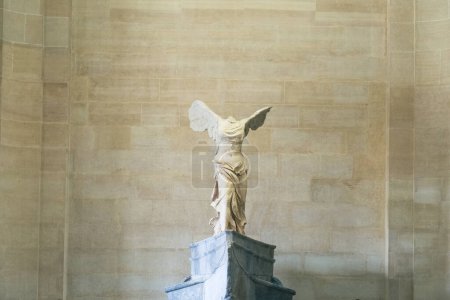 Photo for Architectural details of the Victory of Samothrace, in Paris, France. High quality photo - Royalty Free Image
