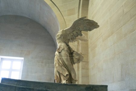 Photo for Architectural details of the Victory of Samothrace, in Paris, France. High quality photo - Royalty Free Image