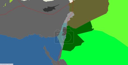 Téléchargez les photos : Plaque tectonique arabe longeant le Liban, la Syrie, la Jordanie et Israël. Illustration de la possibilité de tremblements de terre dans la région - en image libre de droit