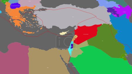 Téléchargez les photos : Anatolian tectonic plate map. Turkiye map - en image libre de droit
