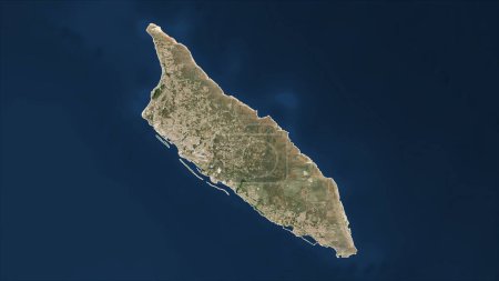 Photo for Aruba outlined on a low resolution satellite map - Royalty Free Image