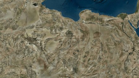 Libyen auf einer hochauflösenden Satellitenkarte