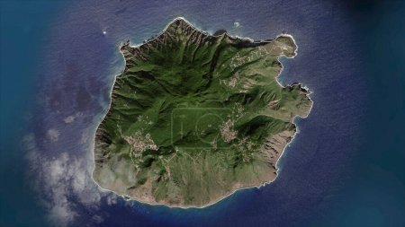 Saba - Niederländische Karibik auf einer hochauflösenden Satellitenkarte