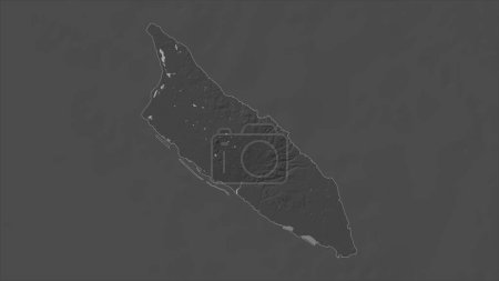 Photo for Aruba highlighted on a Bilevel elevation map with lakes and rivers - Royalty Free Image