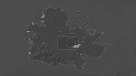 Antigua und Barbuda auf einer Karte mit Seen und Flüssen