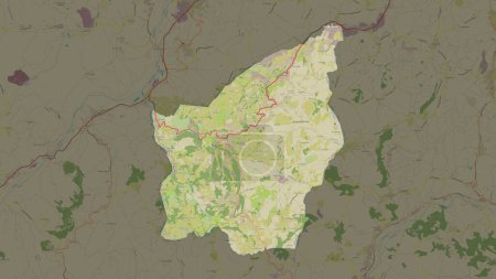 San Marino highlighted on a topographic, OSM Humanitarian style map