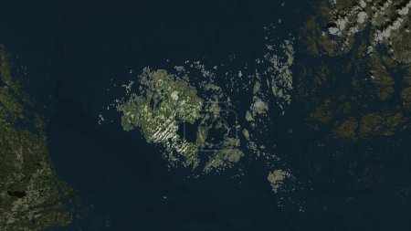 Aland-Inseln auf einer hochauflösenden Satellitenkarte